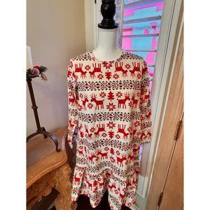 Hanna Andersson Dear Deer Nightgown Dress 14-16